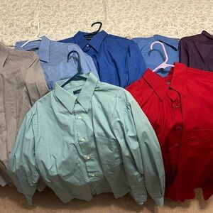 Arrow Men's Dress Shirts in Red, Blue, and Green